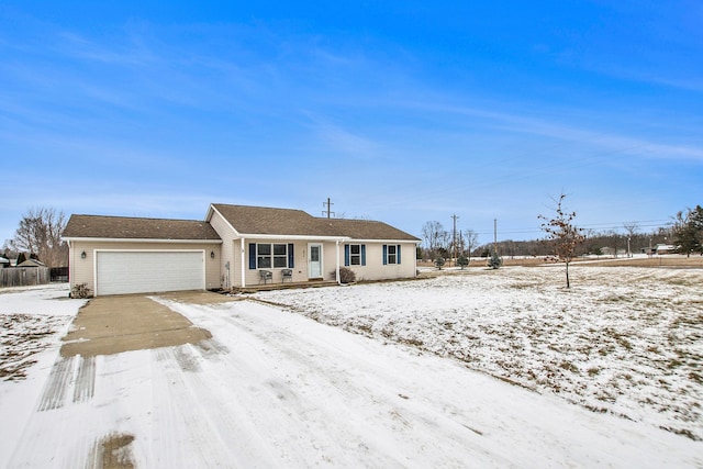 ranch-style house with a garage