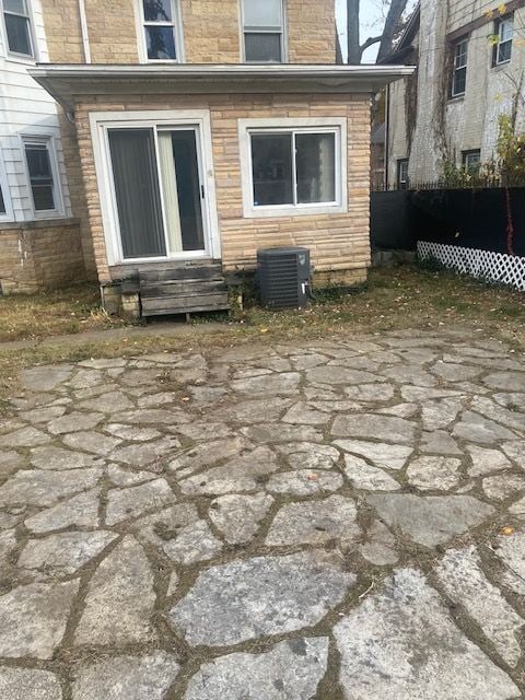 view of patio / terrace with central air condition unit