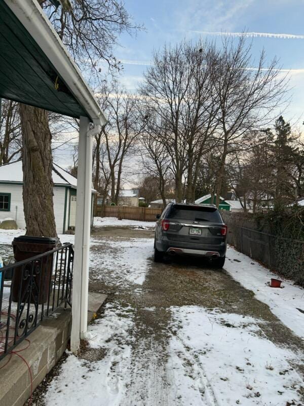 view of snowy yard