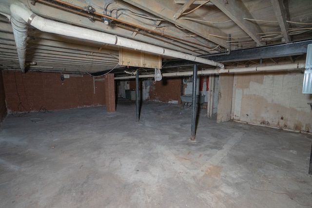 view of basement