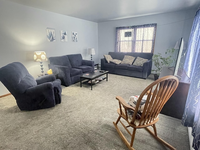 view of carpeted living room