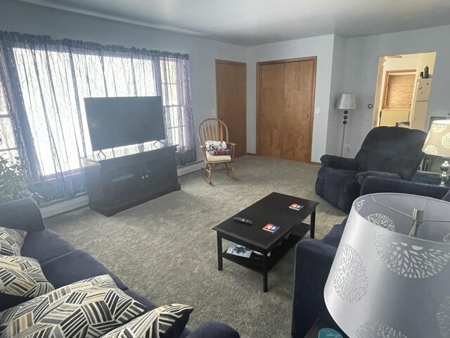 view of carpeted living room