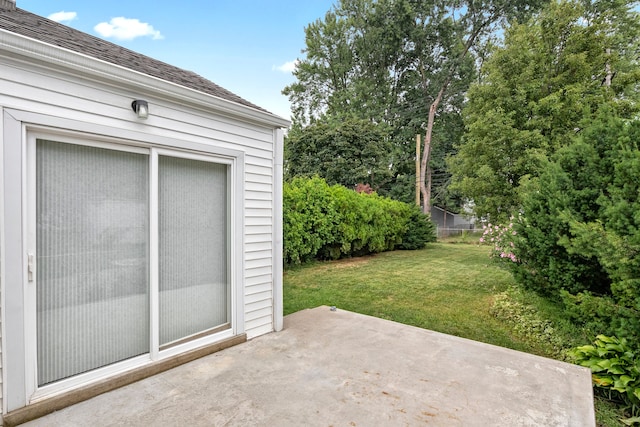 view of yard with a patio