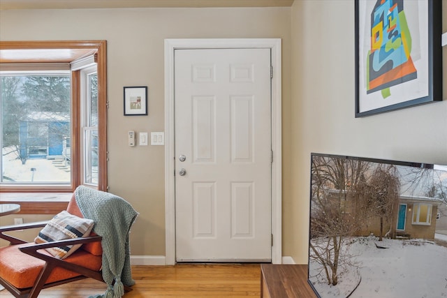 entrance foyer featuring hardwood / wood-style flooring