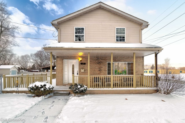 view of front facade with covered porch