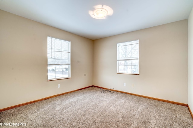 unfurnished room with carpet