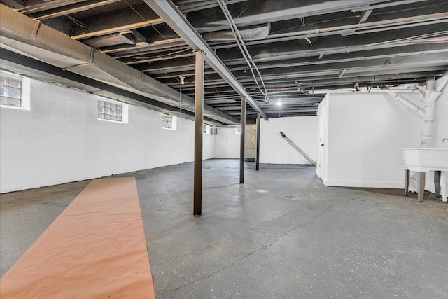 basement featuring a wealth of natural light