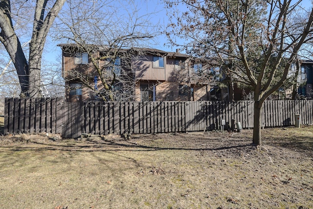 exterior space with a front lawn