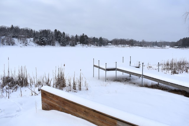 view of dock area