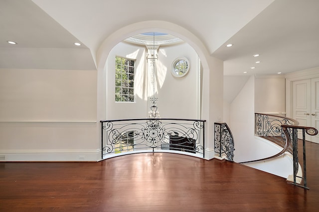 hall featuring hardwood / wood-style floors