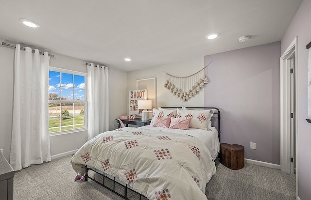 view of carpeted bedroom