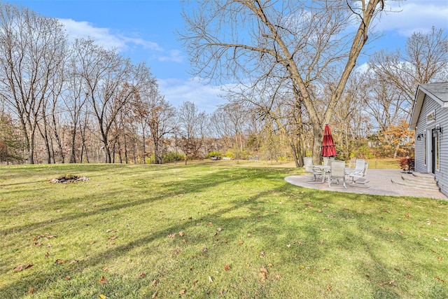 view of yard with a patio