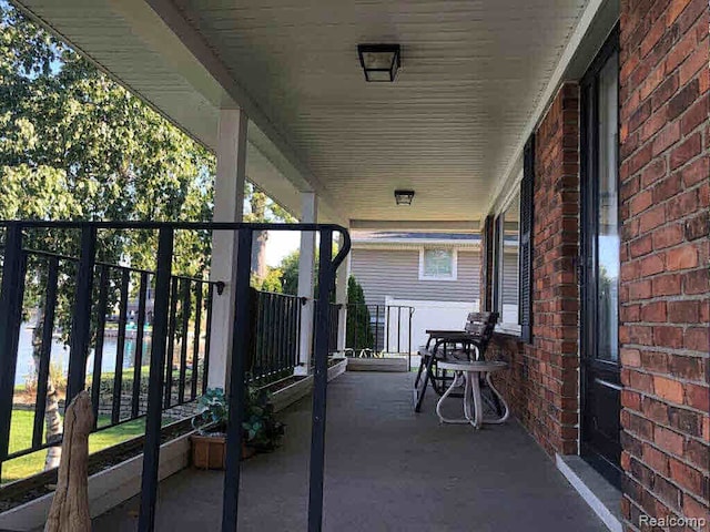 view of patio / terrace with a porch