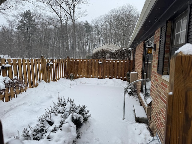 view of snowy yard