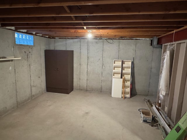 view of basement