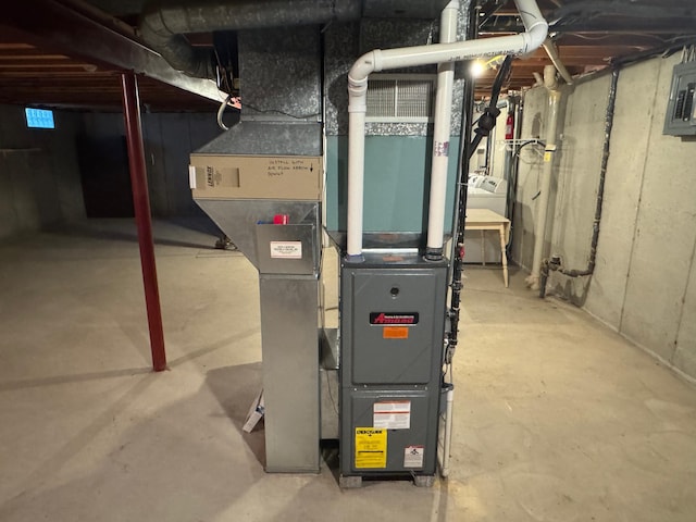 utilities with electric panel and heating unit