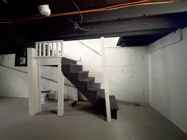 view of basement