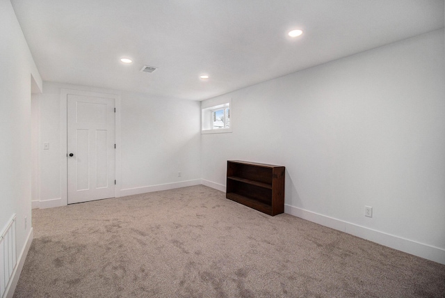 view of carpeted empty room