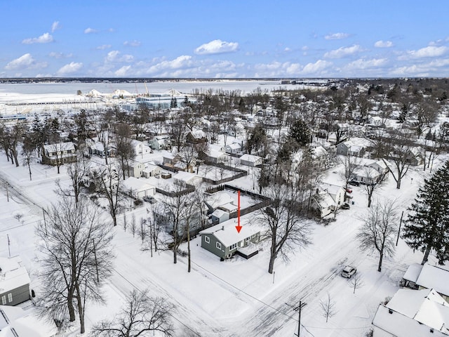 view of snowy aerial view