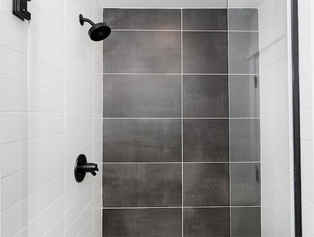 details with tiled shower