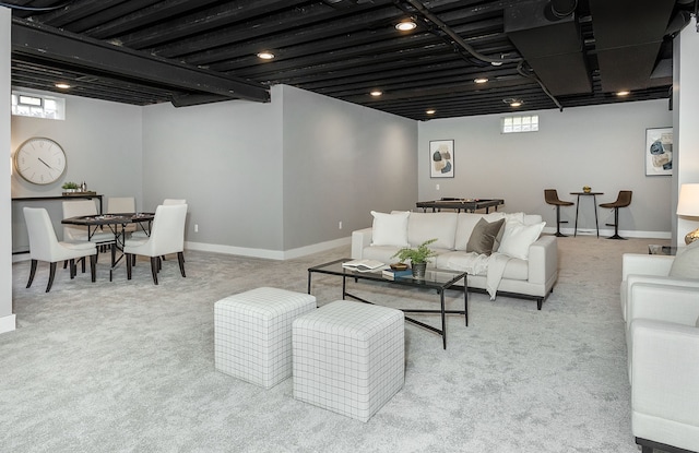 view of carpeted living room