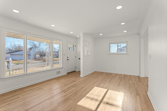 interior space featuring light hardwood / wood-style floors