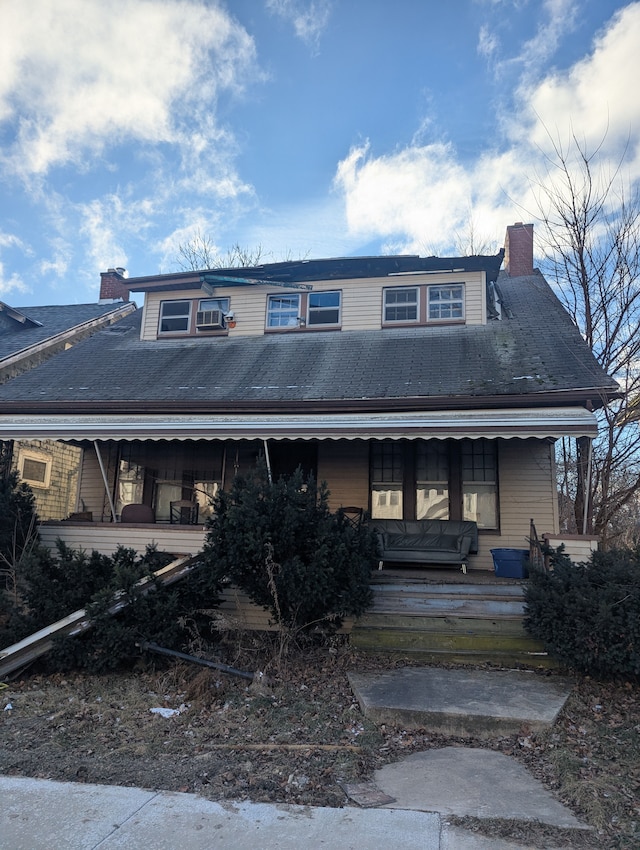 view of front of home with a porch