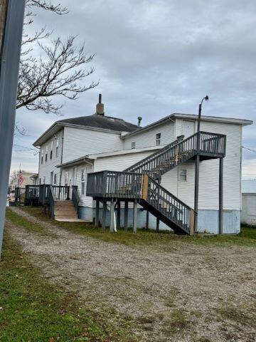 view of dock featuring a deck