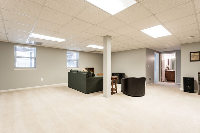 view of carpeted living room