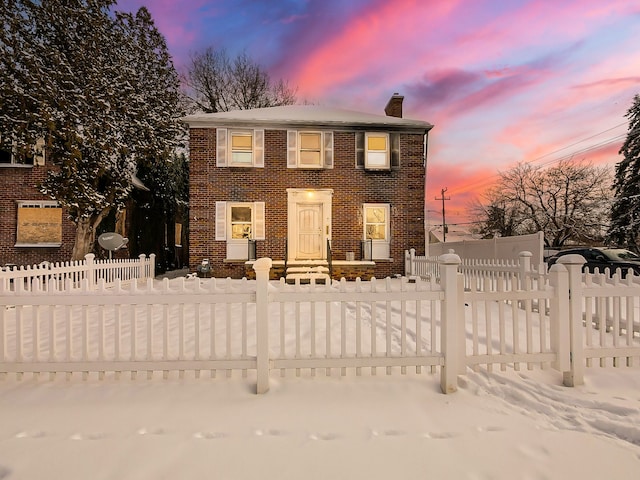 view of colonial home