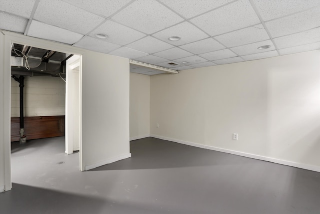 21746-48 Moross Rd, Grosse Pointe, MI 48236 - basement with a drop ceiling and baseboards