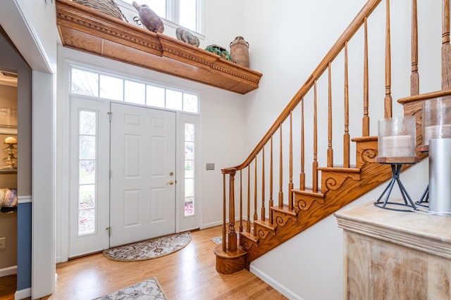 foyer featuring light hardwood / wood-style flooring