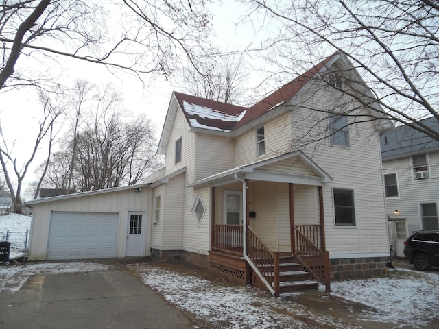 view of property with a garage