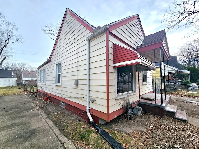 view of side of property