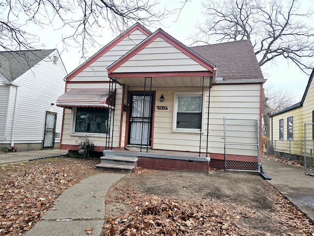 view of bungalow-style home