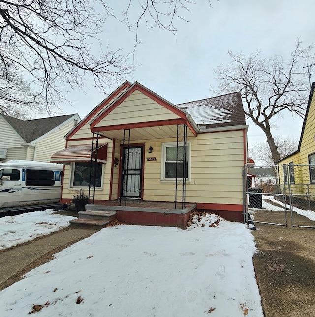 bungalow-style house with a porch