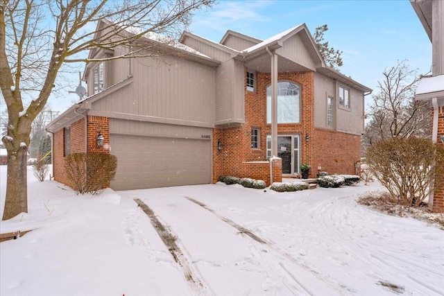 view of property featuring a garage