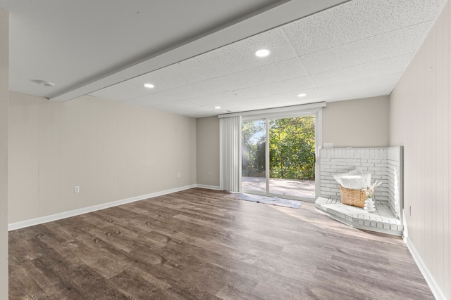 unfurnished room featuring wood-type flooring