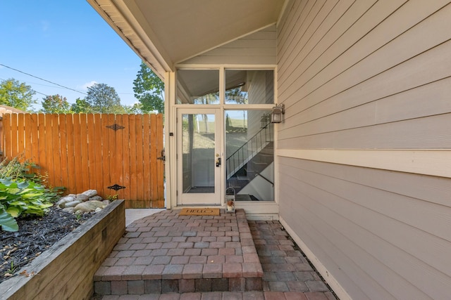 view of doorway to property