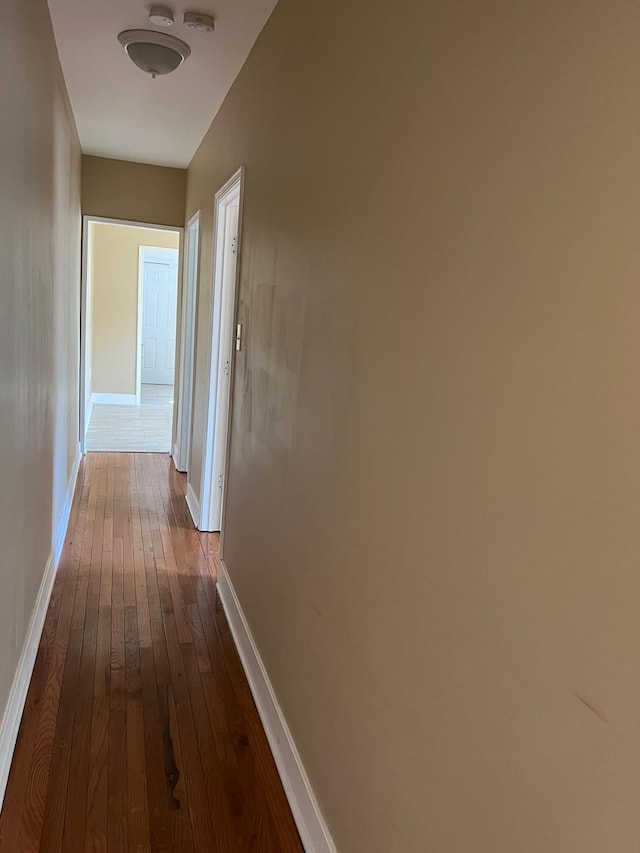 hall featuring hardwood / wood-style floors