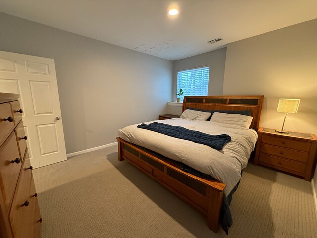 view of carpeted bedroom