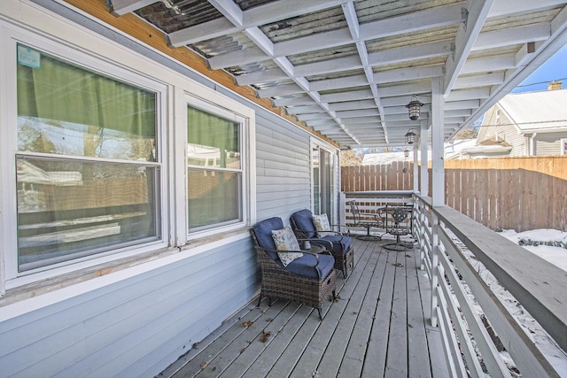 view of wooden terrace