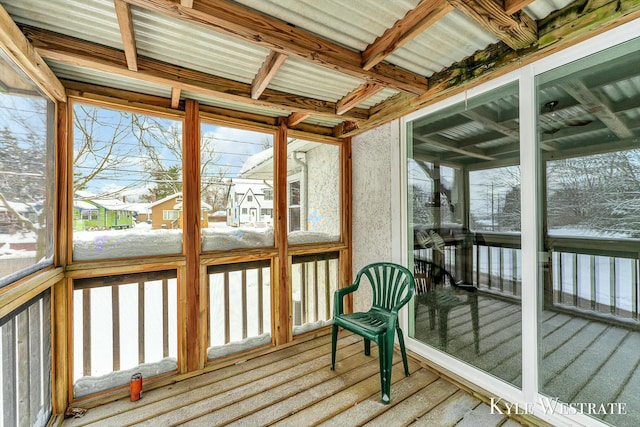 view of sunroom / solarium