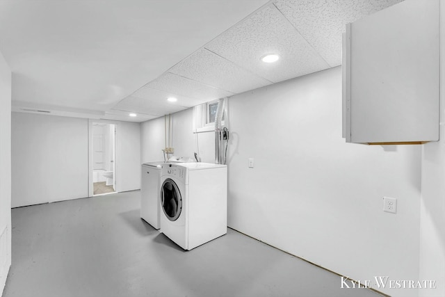 laundry area with washer and dryer