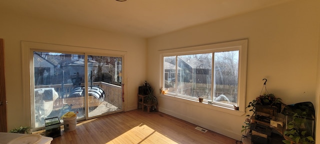 sunroom with visible vents