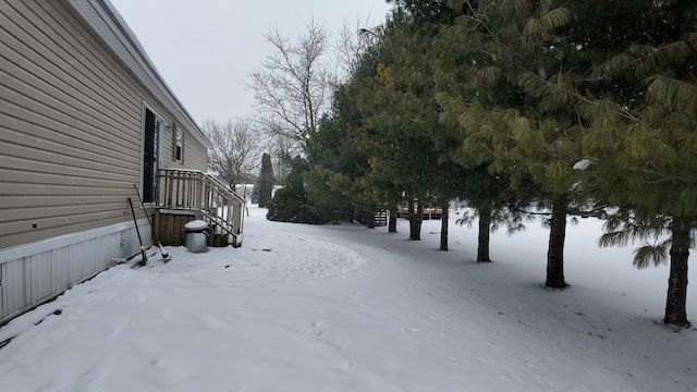 view of snowy yard