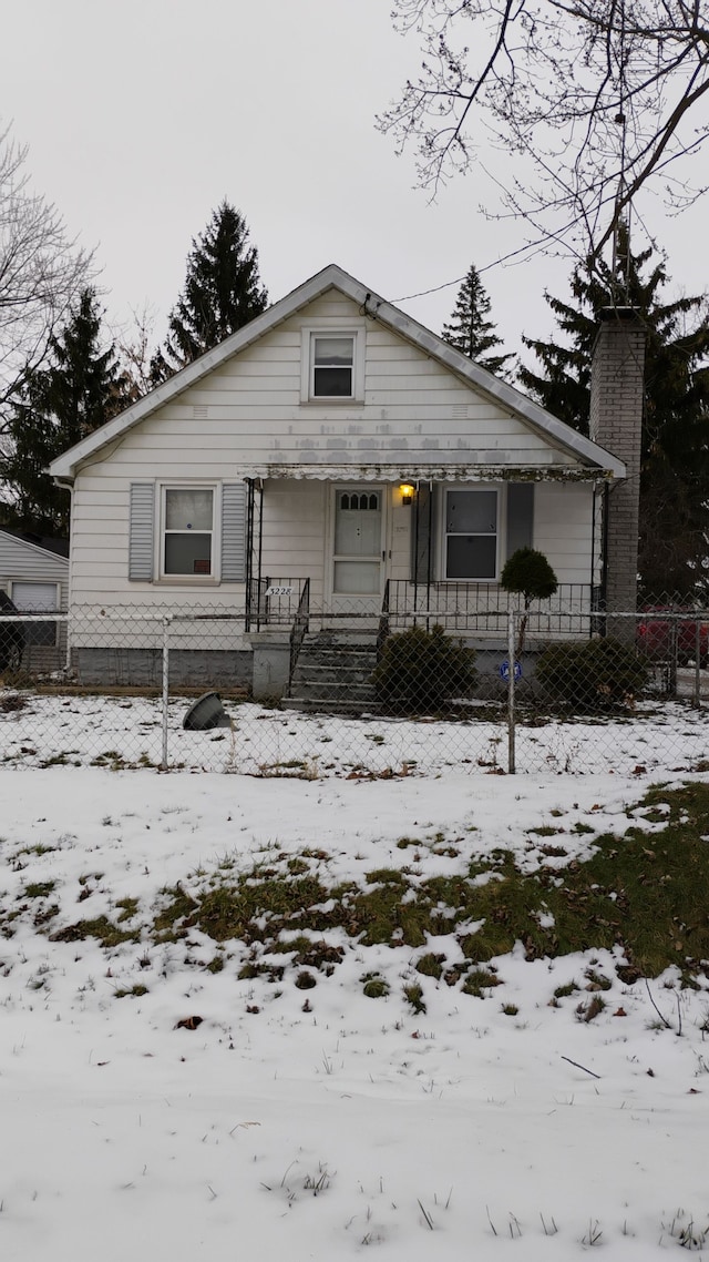 view of bungalow-style home