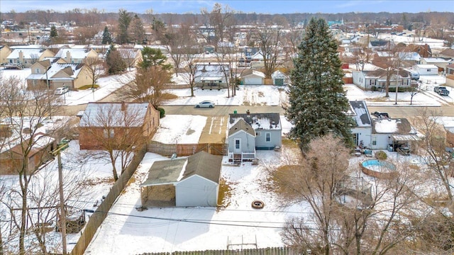 view of snowy aerial view