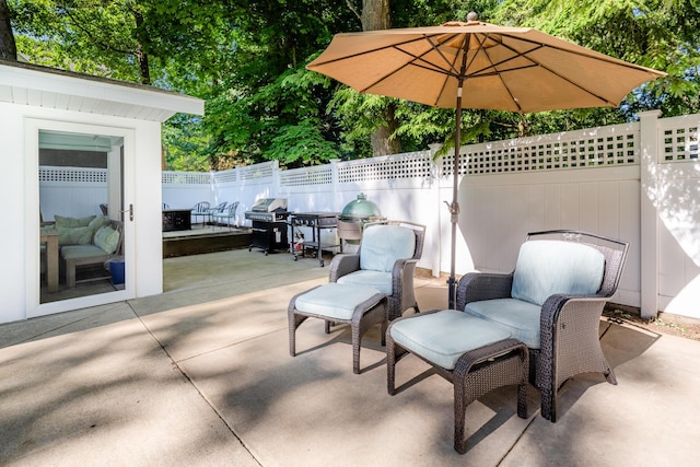 view of patio / terrace with grilling area