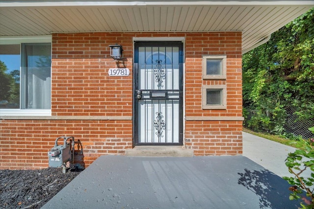 view of doorway to property